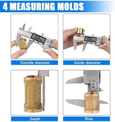 Digital Caliper Measuring Tool, Stainless Steel Vernier Caliper Digital Micromet