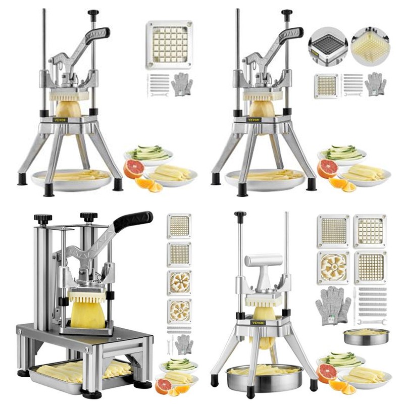 VEVOR Commercial Vegetable Cutter Chopper 1/2/1/4/3/8inch Fruit Vegetable Dicer