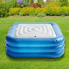 50.39in PVC Inflatable Hot Tub Cover, Energy Saving Lid, Outdoor Spa Cover Cap