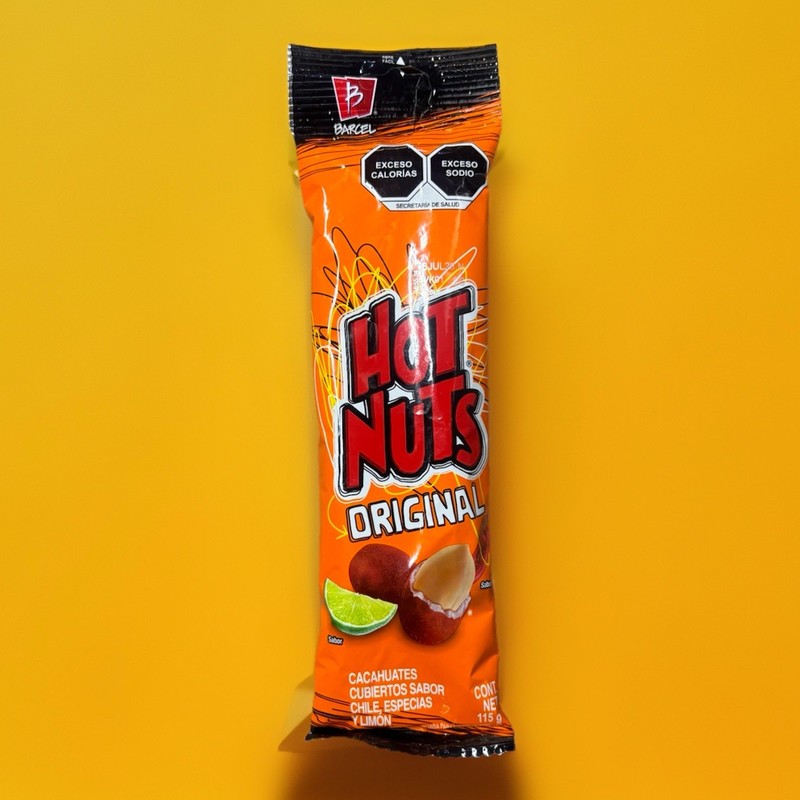 1-Hot Nuts Original Chili Lime Mexican Peanuts Snack 115g Barcel Spicy Peanuts