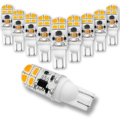 10 Pack 2W LED Wedge Base Bulbs for 12V 24V Landscape Path Light, Warm White