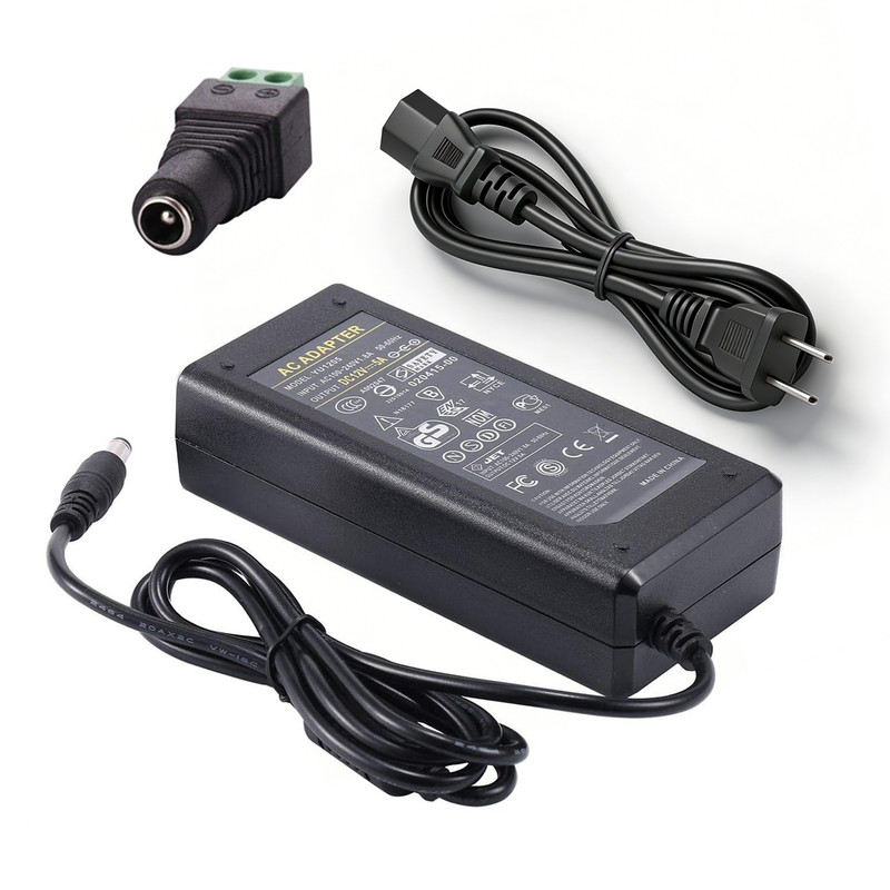 AC 100V~240V to DC 12V 10A 120W Power Supply Adapter Transformer 5.5×2.1mm Tip