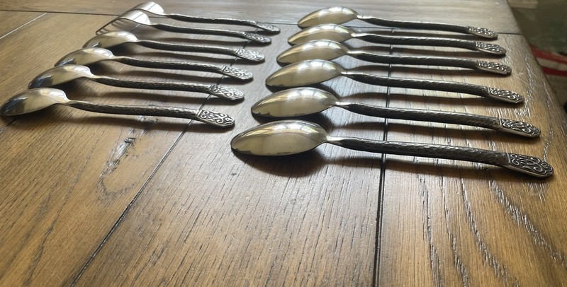 Gourmet Settings AVALON BARCELONA Mixed Set Spoon Salad Fork Set Of 12 gallery