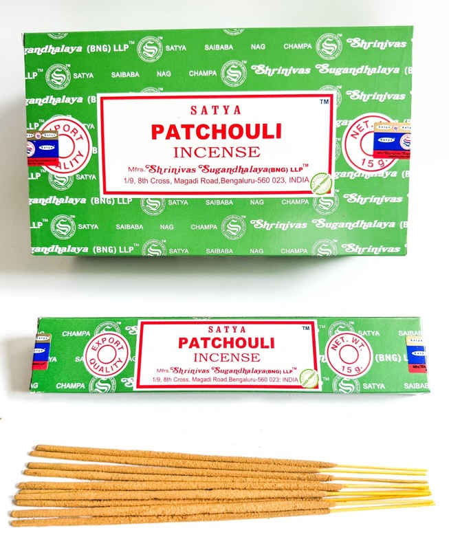 Satya Patchouli Incense Sticks – Aromatherapy – U Pick Quantity – Free Ship!