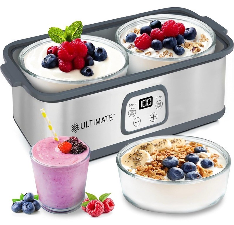 Ultimate Probiotic Yogurt Maker with Adjustable Temperature & Time (2 bowls)