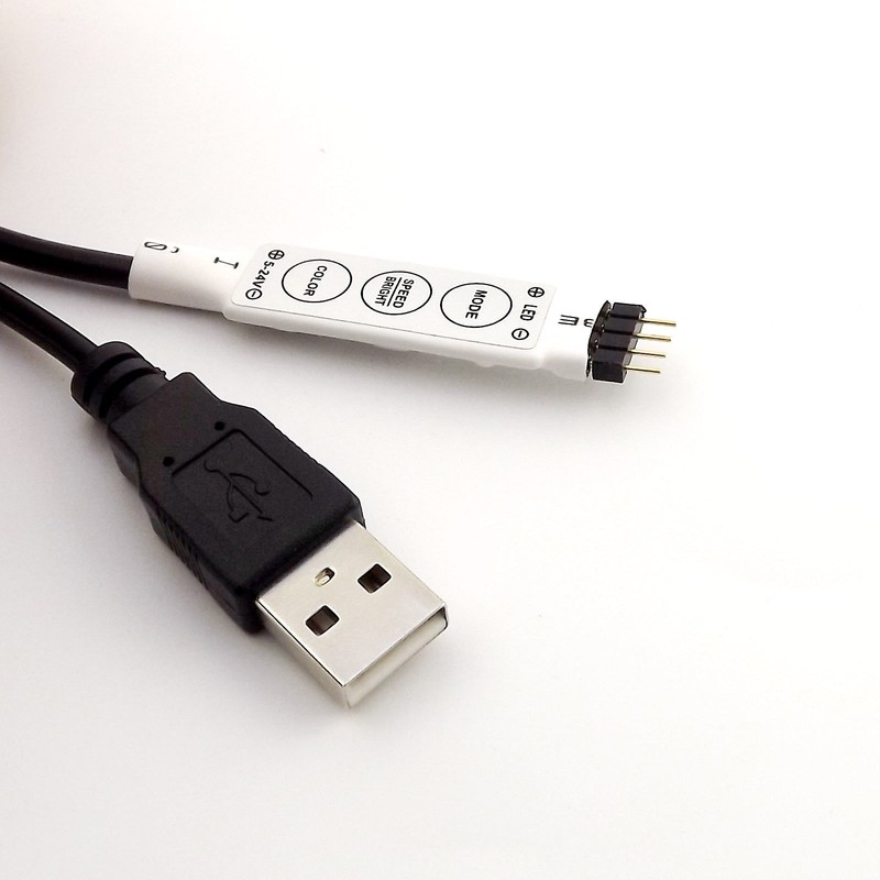 LED Mini Controller Cable 5V USB for 3528 5050 RGB Led Stirp Light to PC TV Tab gallery