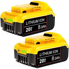 2Pack 20V 8.0AH Lithium Ion Battery For DeWalt 20 Volt Max XR DCB206-2 DCB205-2