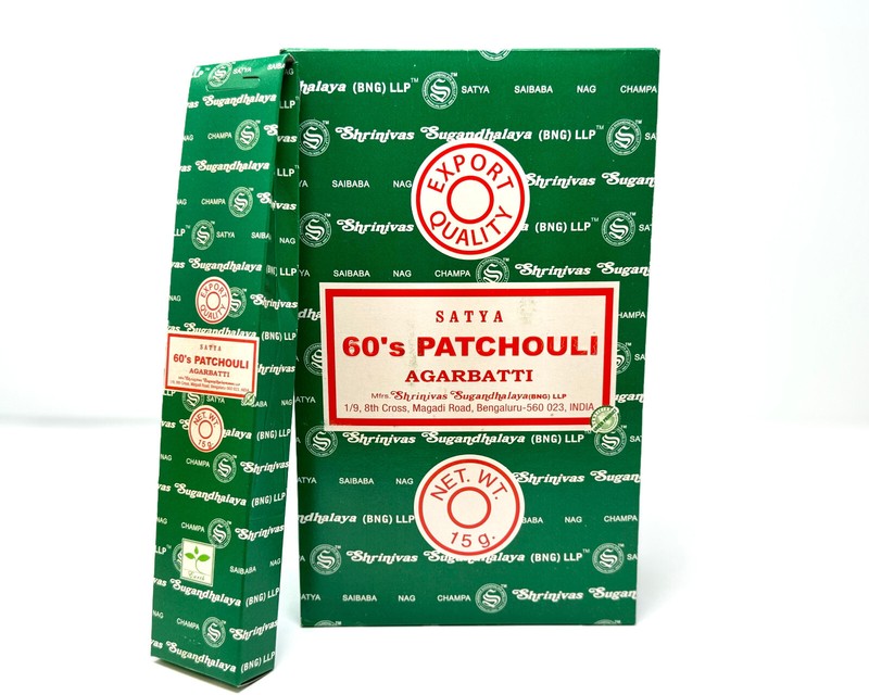 Satya Nag Champa 60'S PATCHOULI Incense Sticks Choose Amount (Sixties Patchouly)