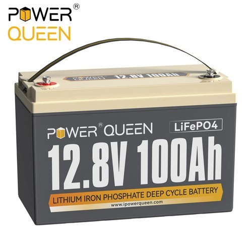 Power Queen 2 Packs 12V 100Ah Lithium LiFePO4 Battery for RV Boat Solar Off grid gallery