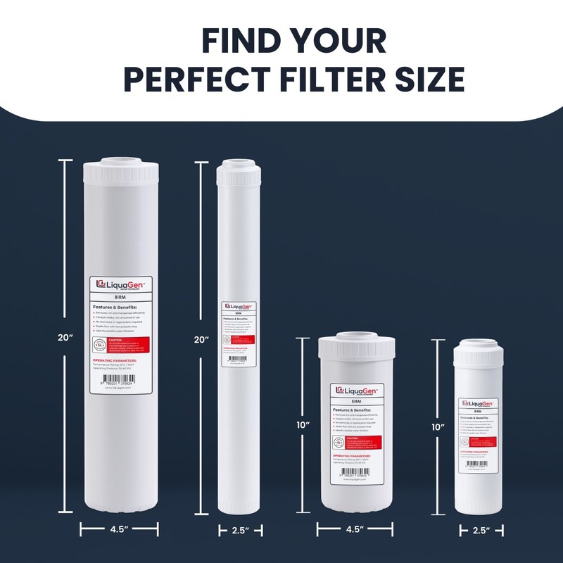 LiquaGen 2.5" x 10" BIRM Filter Cartridge - Iron & Manganese Reduction gallery