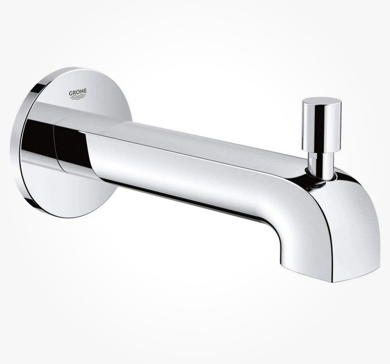 Grohe 26637000 Defined 6-7/8″ Integrated Diverter Tub Spout, Chrome