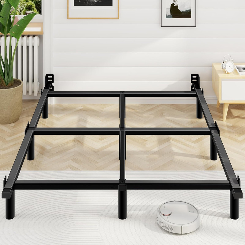 Sturdy Queen Bed Frame, 7″ Heavy Duty Metal Base, Easy Assembly, Noise-Free