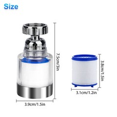 2/4Set Faucet Water Filter Tap Filtration Kitchen Sink Mount Purifier 360°Rotate