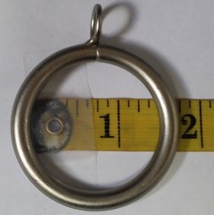1-1/2″ NICKEL IRON drapery curtain drape ring with eyelet – SOLD PER PIECE