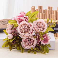 Lots Artificial Peony Flower Silk Fake Flowers Bulk for Home Wedding Decor