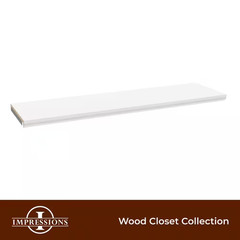 Impressions 48.97-112.97 In. W White Adjustable 2-Drawer 8-Shelf Wood Closet Sys