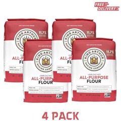 King Arthur All-Purpose Flour Unbleached 5 LB, 4 Bags