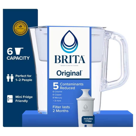Brita Metro Water Filter Pitcher 6 Cup BPA-Free + 1 Brita Filter, sealed.