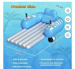 Inflatable Motorized Pool Floats for Adults – Rechargeable Pool Lounger with …