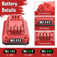 2PACK For Craftsman 20Volt 4.0Ah Lithium-ion Battery CMCB204 CMCB202 CMCB201 NEW