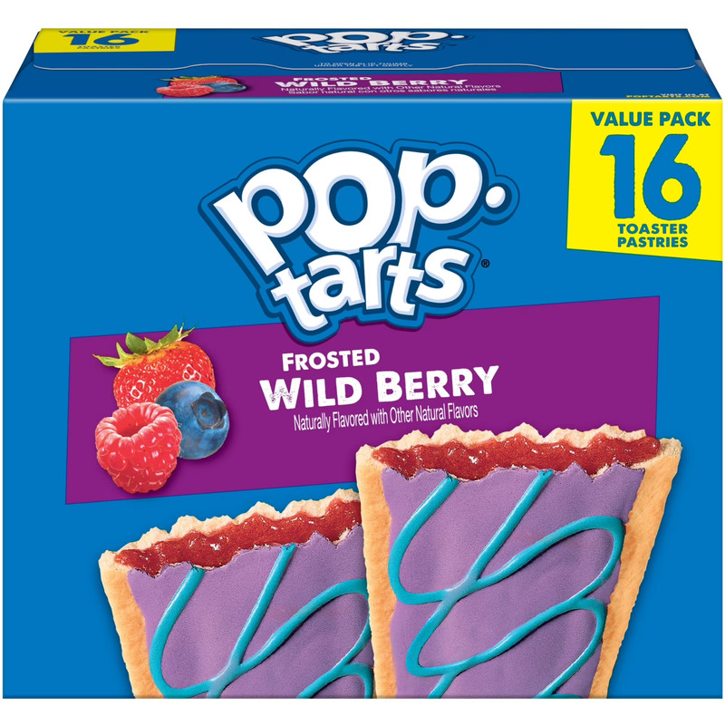 Pop-Tarts Frosted Wild Berry Toaster Pastries, 27 oz (16 Count)