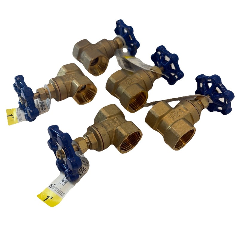 5 Everbilt 1 in. x 1 in. Brass FPT Compact-Pattern Threaded Gate Valve 5 Pack gallery
