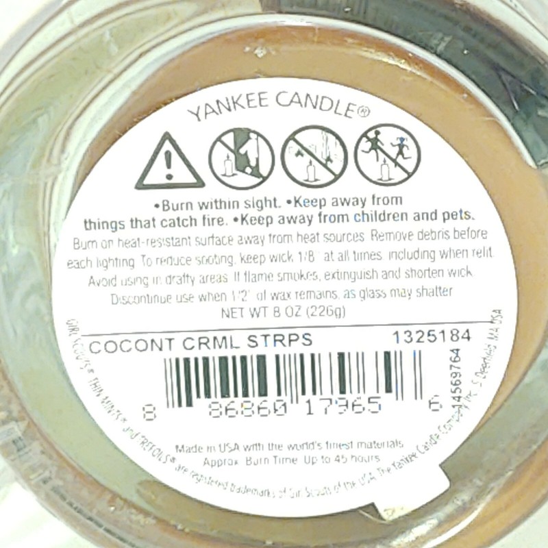 Yankee Candle Girl Scouts Coconut Caramel Stripes Scented candle tumbler 8 oz gallery