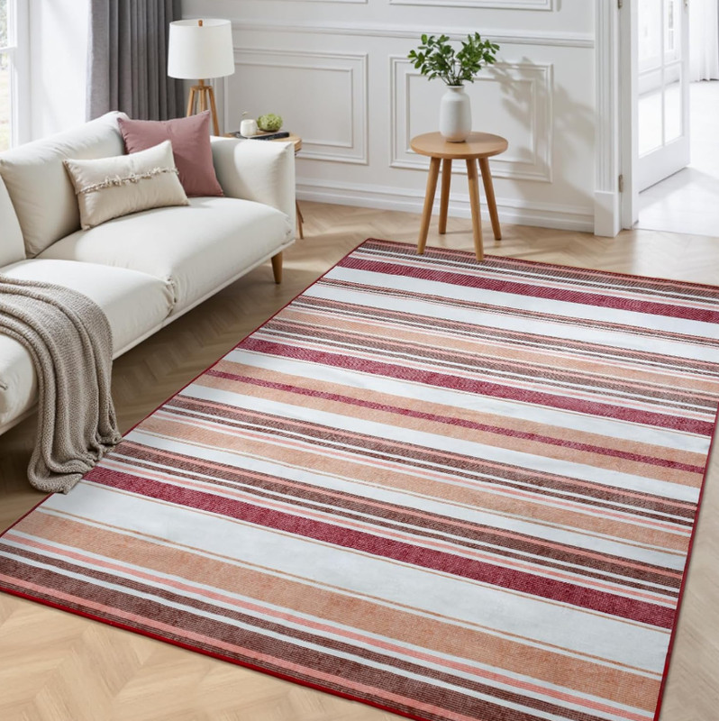 5×7 Area Rugs for Living Room, Machine Washable Non Slip Rug, Soft Carpet for…