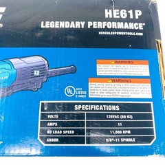 Hercules HE61P 11 Amp 4.5 Inch Paddle Switch Small Angle Grinder Corded Electric