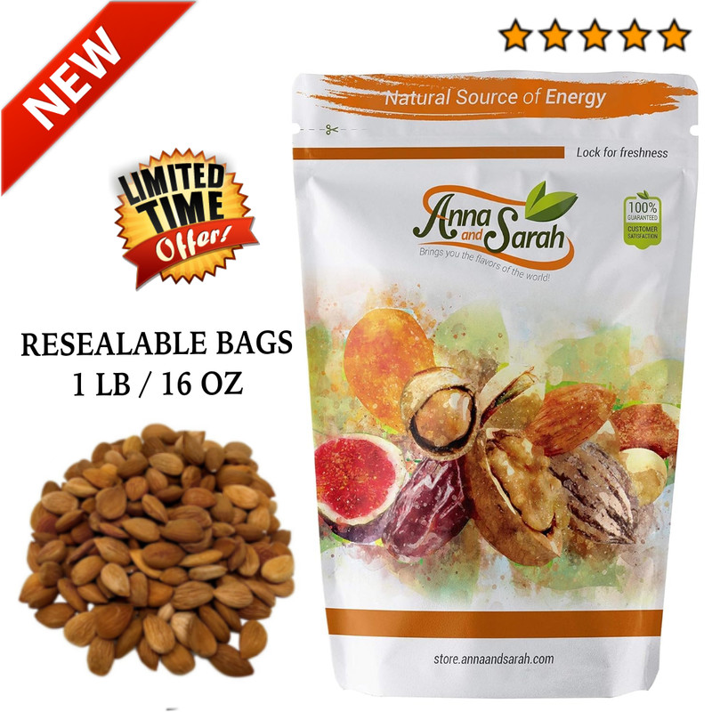 Organic Bitter Raw Apricot Kernel Premium Seeds 16oz Gluten Free Vegan USDA 1 lb