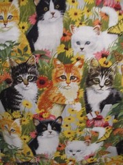 HANDMADE CATS CRISS CROSS APRON SIZE LARGE