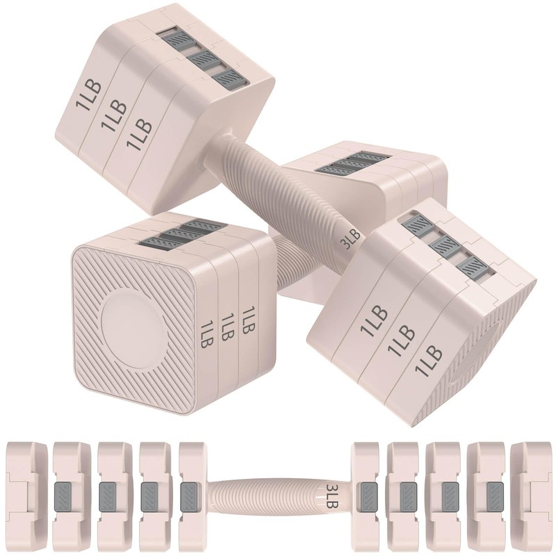 Hezeyferg 22LBS Adjustable Dumbbells Set 3-11lb – Home Gym Fitness Weights