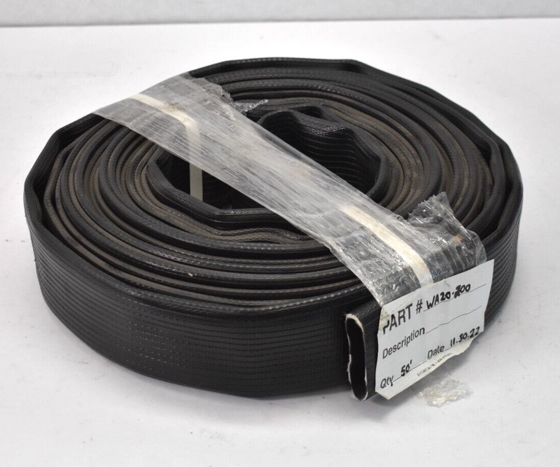 Flextral WA20-200 Layflat Black Nitrile Vic Hose WA20-200 50′ Long Replacement