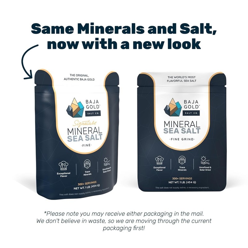 Baja Gold Mineral Sea Salt, Fine Grind, 1 Lb. Bag gallery