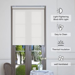 AOSKY Cordless Roller Shades for Windows Light Filtering Shades with 5% Openness
