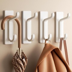 Wall Hooks for Coat and Towel: 13LB Strong Adhesive Door Hanger Stick on
