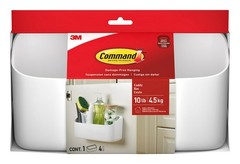 Command 10 Lb Large Organizing Caddy with 9.9 in. x 5.2 x 3.5 in., White