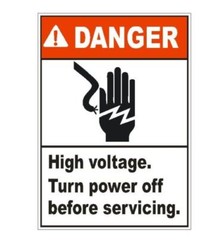 Danger High Voltage Electrical Electrician Safety Sign Sticker Decal Label D1553