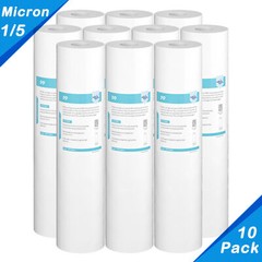 10 Pack 1/5 Micron 20″x4.5″ Sediment Water Filter Whole House Big Blue Cartridge