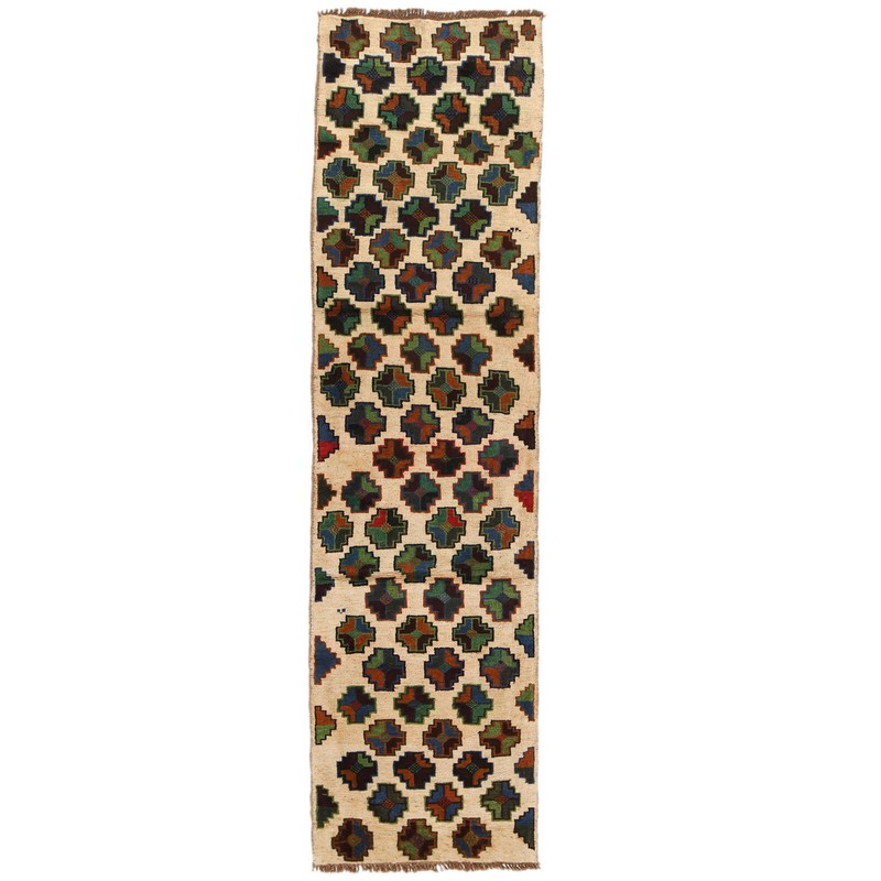 Handmade Afghan Runner Rug 2ft 6in x 9ft 8in – Wool Traditional Carpet B19309