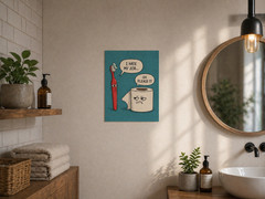 Funny I HATE MY JOB Bathroom Wall Art Toilet Humor Poster/Canvas Home Decor Gift