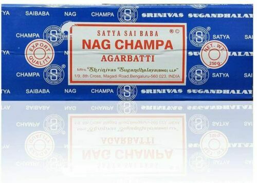 Lot of 8 Satya Sai Baba Nag Champa Agarbatti Incense Sticks 250gms Hand Rolled