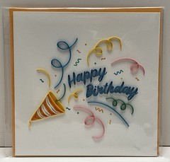 Quillingcard BIRTHDAY CONFETTI Card *BLANK INSIDE*
