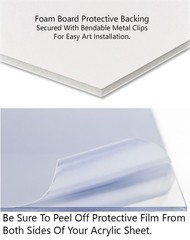 Panoramic Flat Black Picture Frame – UV Acrylic, Backing, Hanging Hardware