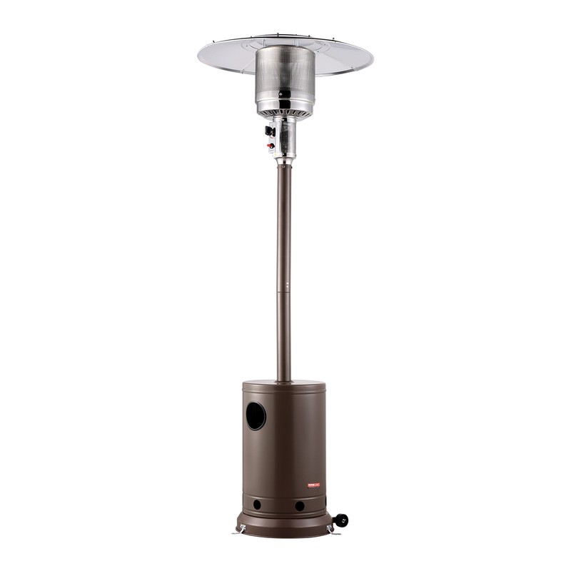 VEVOR Propane Patio Heater 50000BTU Tall Hammered w/Round Table Outdoor Bronze gallery