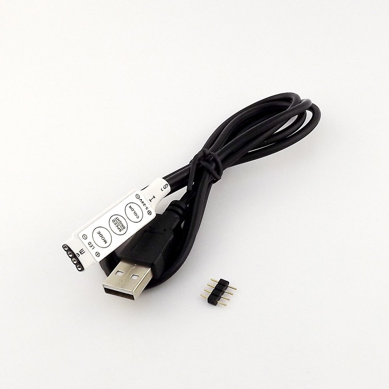 LED Mini Controller Cable 5V USB for 3528 5050 RGB Led Stirp Light to PC TV Tab gallery