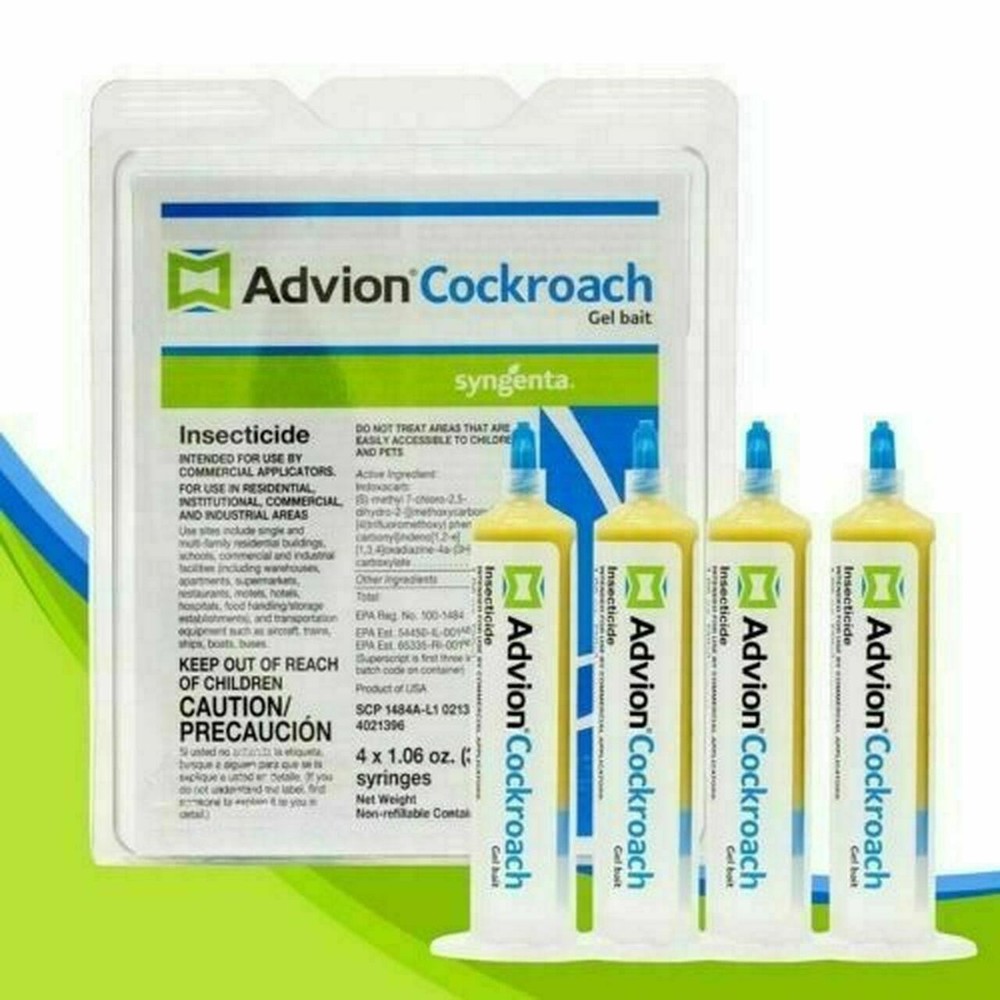 Advion Cockroach Gel Bait – Targets Prevailing Cockroach Species – 1 Pack (4 x 3