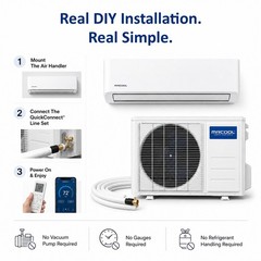 MRCOOL DIY Select 12K Mini Split AC Ductless Heat Pump System 115V WiFi