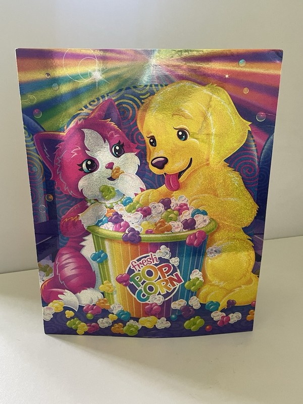 2006 LISA FRAN K Binder Pocket Folder RAINBOW MATINEE ‘Fresh Popcorn’