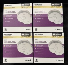 *8 Pack* USI 10-Year 3-in-1 Smoke Fire & Carbon Monoxide Detector w/Voice Alarm